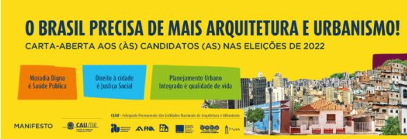 Carta aos Candidatos 2022 tem propostas da Arquitetura e Urbanismo para eleições