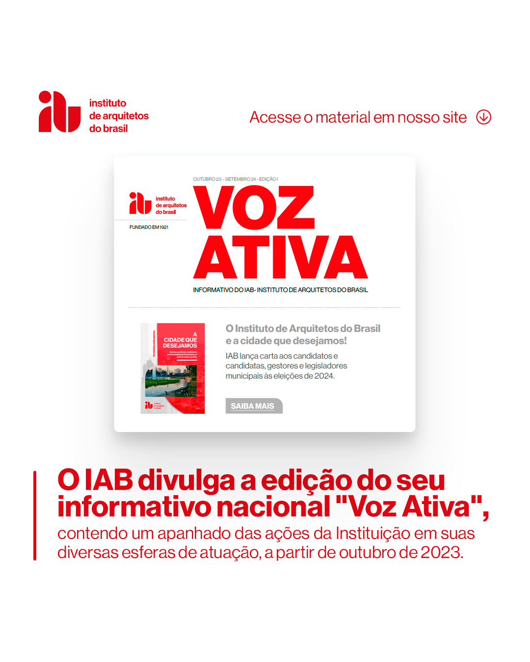 VOZ ATIVA: O INFORMATIVO NACIONAL DO INSTITUTO DE ARQUITETOS DO BRASIL ...