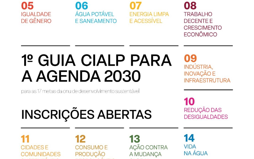 INSCRIÇÕES PRORROGADAS: 1º Guia CIALP para a Agenda 2030
